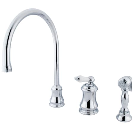Kingston Brass KS3811PLBS Widespread Kitchen Faucet, Polished Chrome KS3811PLBS
